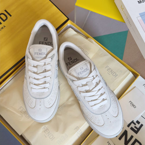 Fendi Match Series Casual Leather Sneakers