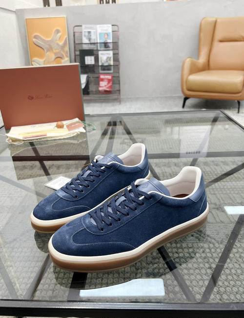 Loro Piana LP Cowhide Casual Sneakers With Soft Sole