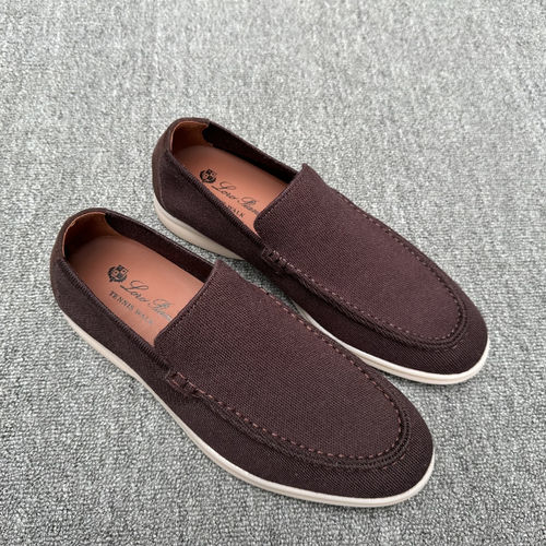 Loro Piana LP Knit Fabric Moccasin Sneakers