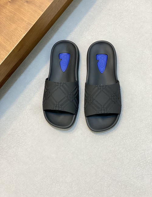 Burberry Plaid Slides With Original Sole