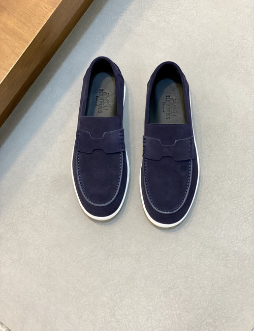 Hermes Stitched Leather Loafers With EVA Outsole