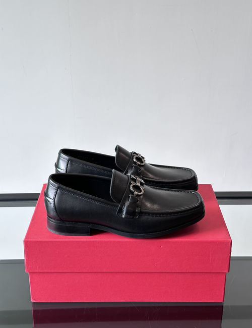 Ferragamo Cow Leather Driving Shoes With Non-slip Sole