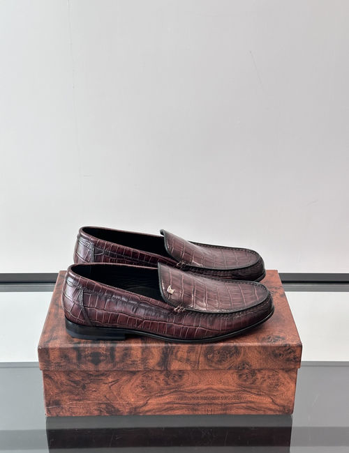 Stefano Ricci Premium Crocodile Pattern Casual Leather Shoes