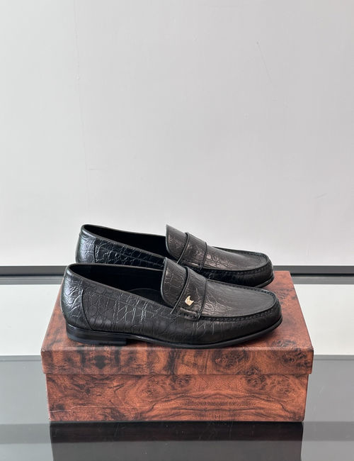 Stefano Ricci Premium Crocodile Pattern Casual Leather Shoes
