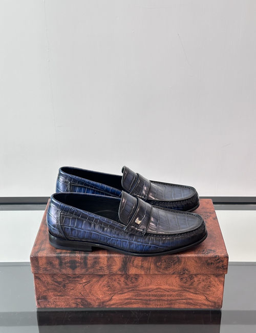 Stefano Ricci Premium Crocodile Pattern Casual Leather Shoes