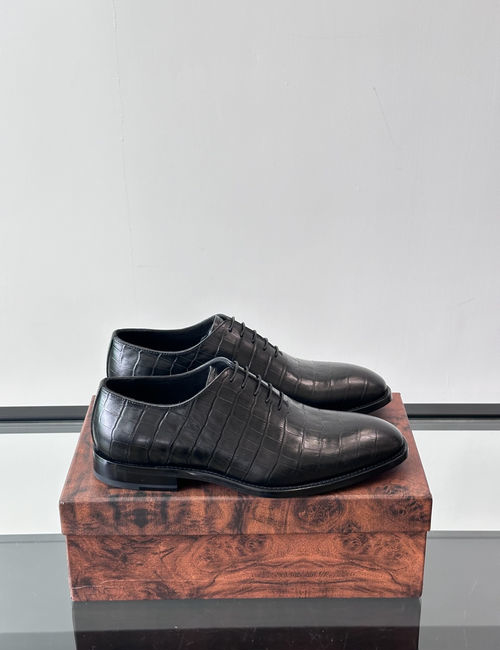 Stefano Ricci Premium Crocodile Pattern Casual Leather Shoes