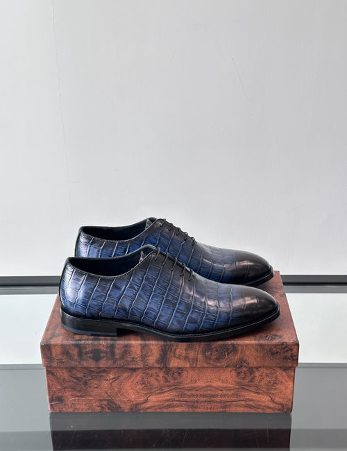 Stefano Ricci Premium Crocodile Pattern Casual Leather Shoes