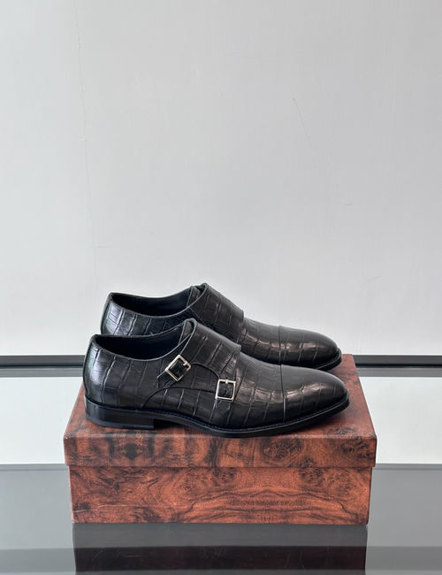 Stefano Ricci Premium Crocodile Pattern Casual Leather Shoes