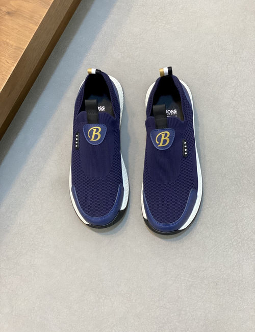 Hugo Boss Leather Flyknit Casual Sneakers