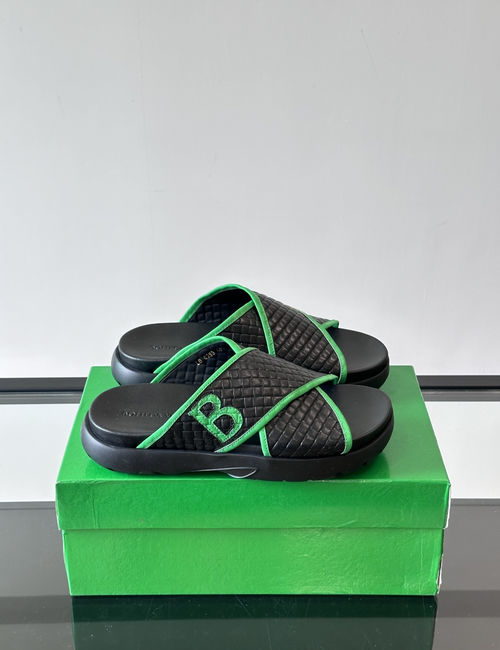 Bottega Veneta BV Woven Slides Top Layer Leather Foam Sole