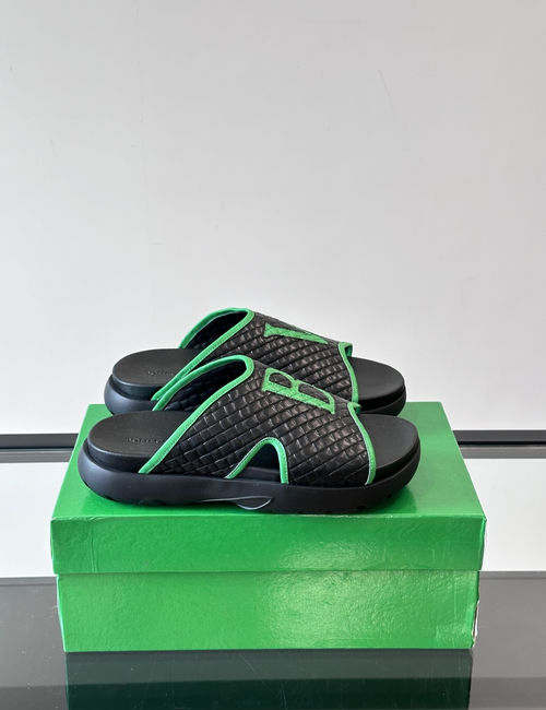 Bottega Veneta BV Woven Slides Top Layer Leather Foam Sole