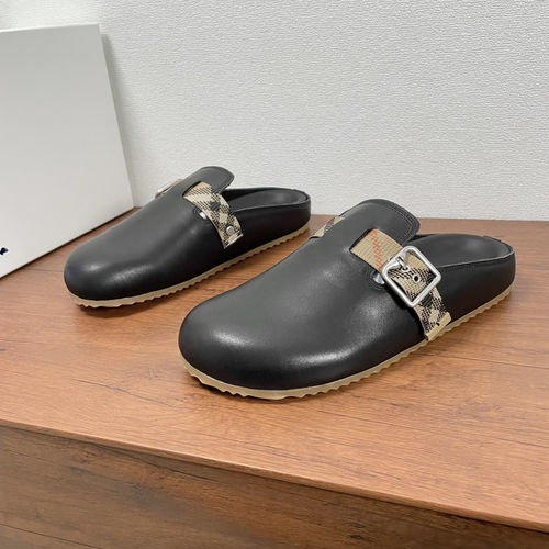 Burberry Urchin Plaid Leather Sandals
