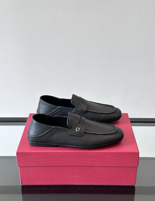 Ferragamo Premium Cowhide Driving Shoes Non-slip Sole