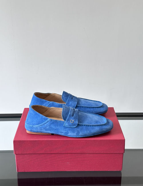Ferragamo Premium Cowhide Driving Shoes Non-slip Sole
