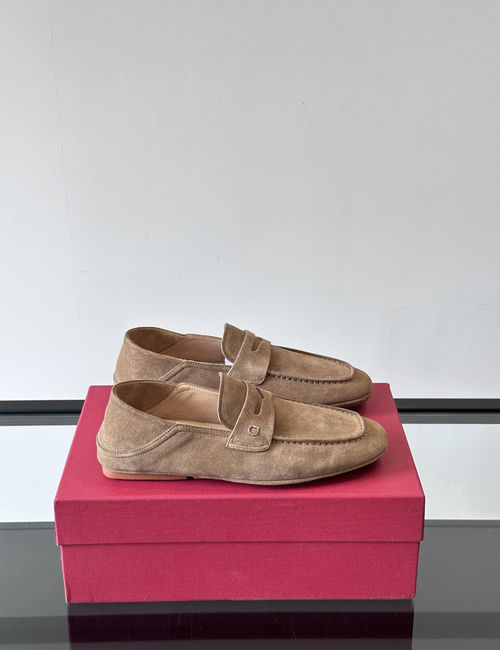 Ferragamo Premium Cowhide Driving Shoes Non-slip Sole