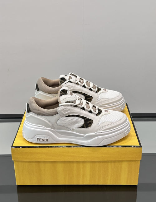 Fendi Vintage Logo Sneakers With Stitched Upper