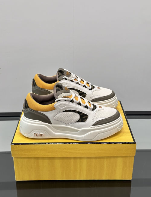 Fendi Vintage Logo Sneakers With Stitched Upper