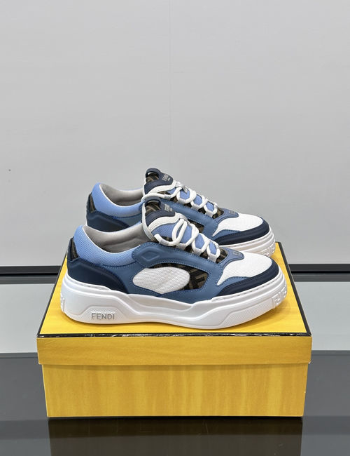 Fendi Vintage Logo Sneakers With Stitched Upper