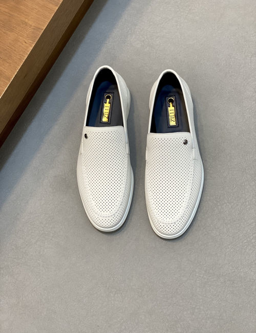 Zilli Hollow-out Leather Shoes With Latex Insole