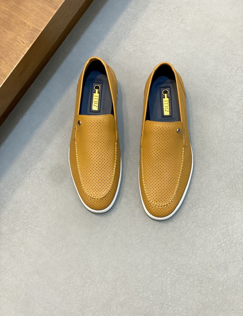 Zilli Hollow-out Leather Shoes With Latex Insole