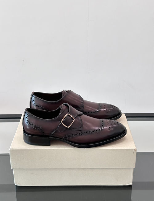 Santoni Cowhide Leather Sole Dress Shoes
