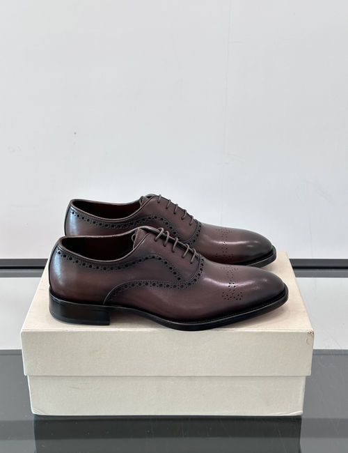 Santoni Cowhide Leather Sole Dress Shoes