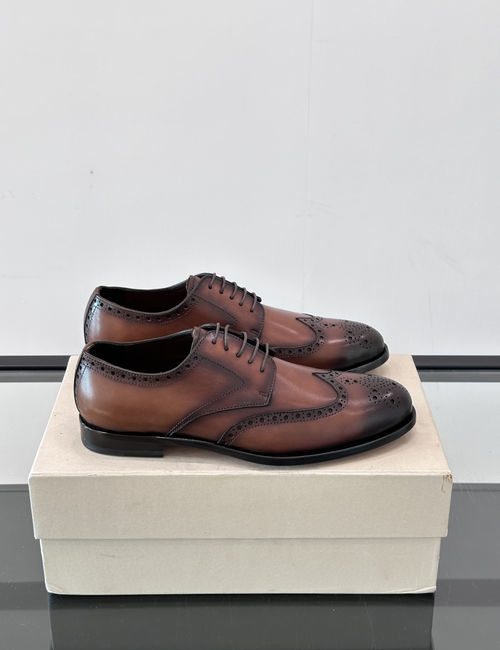 Santoni Cowhide Leather Sole Dress Shoes