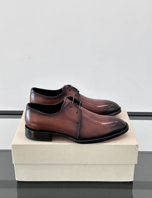 Santoni Cowhide Leather Sole Dress Shoes