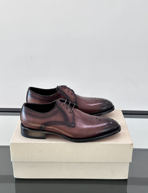 Santoni Cowhide Leather Sole Dress Shoes