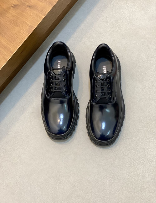 Ferragamo Street Style Casual Leather Shoes Series