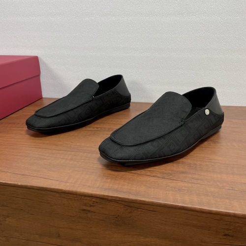 Ferragamo Monogram Denim Slip-On Loafers