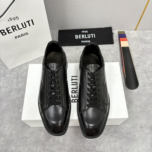 Berluti Stellar Scritto Leather Casual Shoes