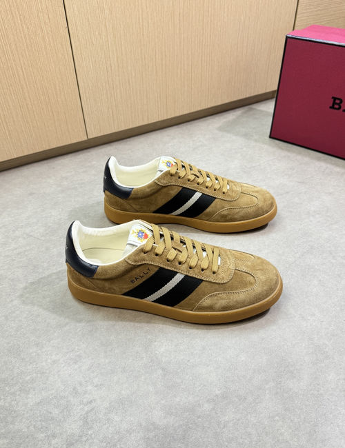 Bally Suede Trim Leather Skate Shoes