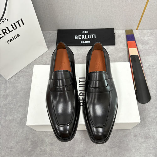 Berluti Loafers Croc-Embossed Leather Handcrafted Shoes