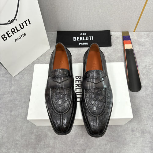Berluti Slip-On Loafers Premium Leather Classic Shoes