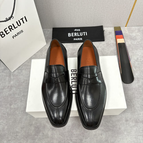 Berluti Slip-On Loafers Premium Leather Classic Shoes