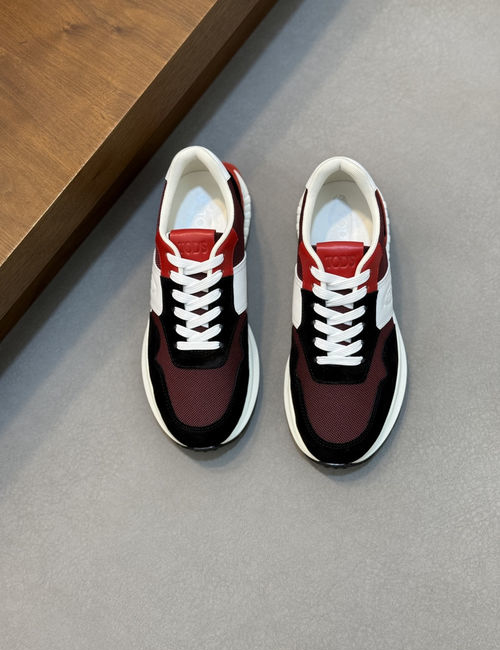 TODS Silk Cowhide Stitching Casual Sneakers