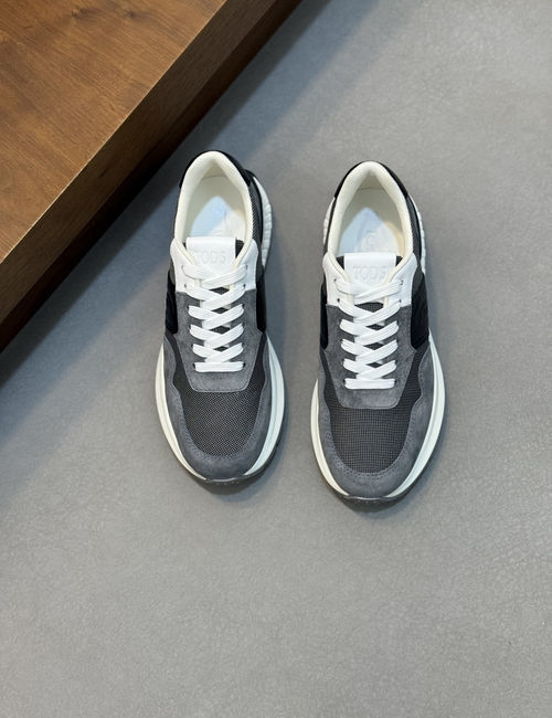 TODS Silk Cowhide Stitching Casual Sneakers