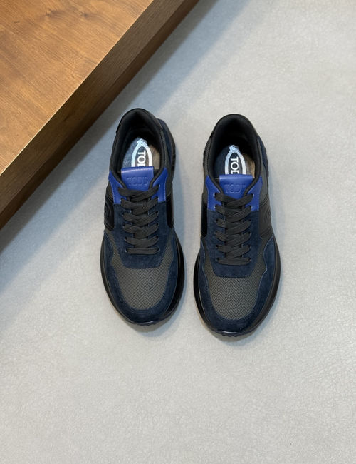 TODS Silk Cowhide Stitching Casual Sneakers
