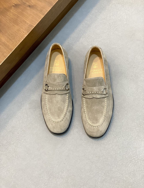 Brunello Cucinelli BC Slip-on Suede Leather Loafers