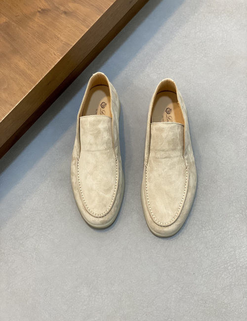 Loro Piana LP Suede Leather Slip-on Casual Loafers