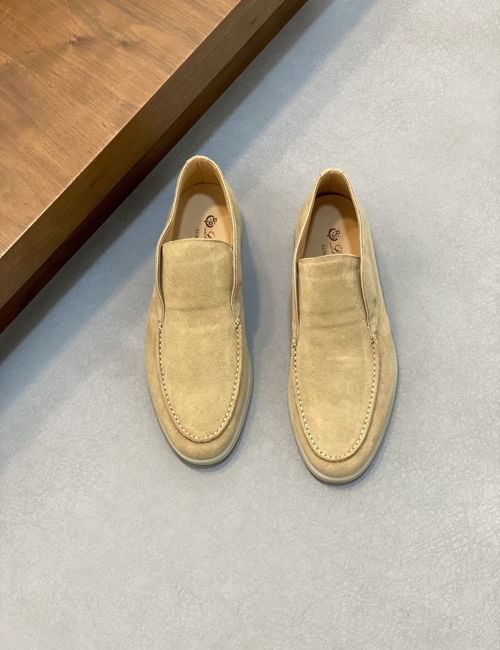 Loro Piana LP Suede Leather Slip-on Casual Loafers