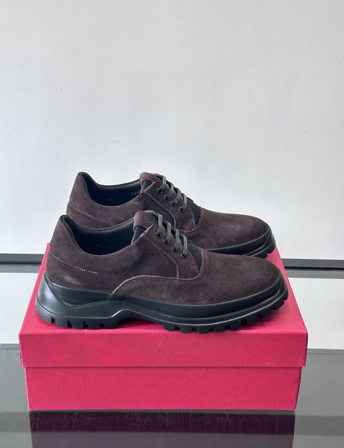 Ferragamo Genuine Leather Dress Shoes With Non-slip Soles