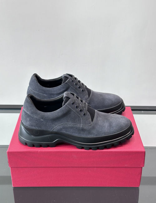 Ferragamo Genuine Leather Dress Shoes With Non-slip Soles