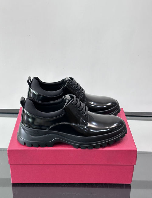 Ferragamo Genuine Leather Dress Shoes With Non-slip Soles
