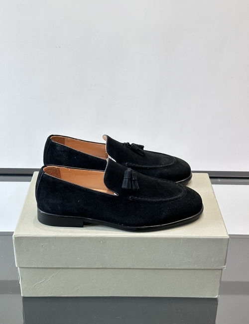Brunello Cucinelli BC Tassel Suede Loafer Leather Shoes