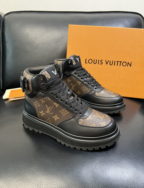Louis Vuitton LV High-top Boots Colorful Stitching Shoes