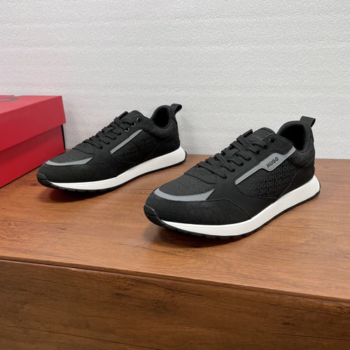 Hugo Boss Stitched Upper Sneakers With Rubber Sole