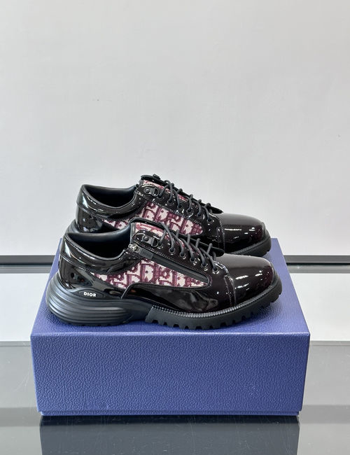 Christian Dior CD Combat Derby Shoes With Oblique Embroidery