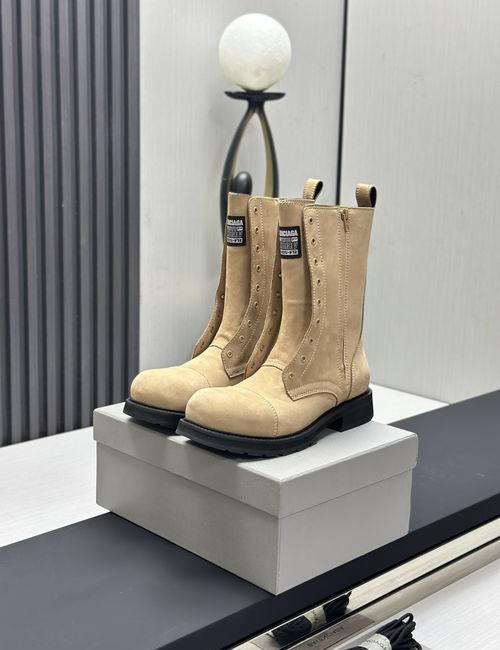 Balenciaga Trooper Zip-up Leather Riding Boots